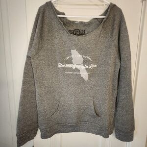 NWOT FLORIDA GEORGIA LINE RAW NECKLINE SWEATSHIRT "Can't Say I Ain't Country"